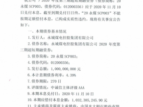 千亿永煤控股10亿债券违约，应付票据高达244亿，又踩坑里！